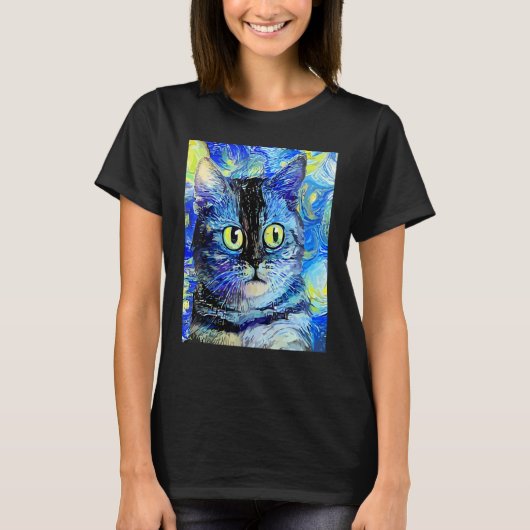 KAT IMPRESSIONIST Kitten Kitty Ik Ben Een Kat   Ma T-shirt (Voorkant)