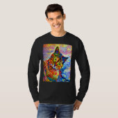 KAT IMPRESSIONIST Kitten Kitty Kat Moeder Vader K T-shirt (Voorkant volledig)