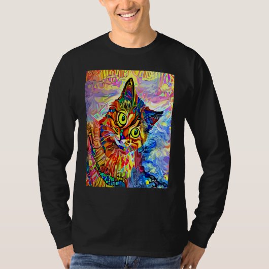 KAT IMPRESSIONIST Kitten Kitty Kat Moeder Vader K T-shirt (Voorkant)