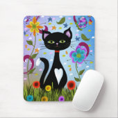 Kat In Abstracte Tuinkunst Muismat (Met muis)
