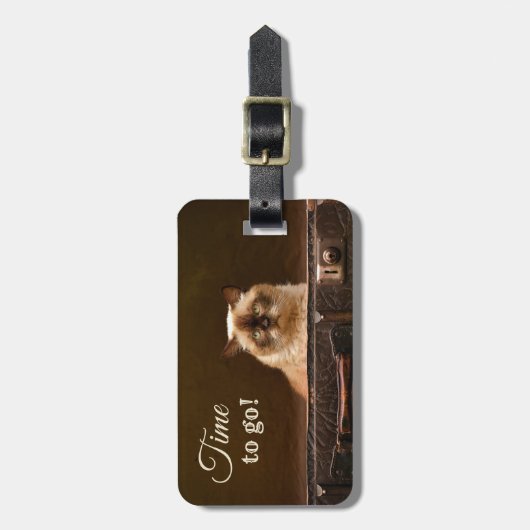 Kat in  Bagagelabel (Voorkant verticaal)