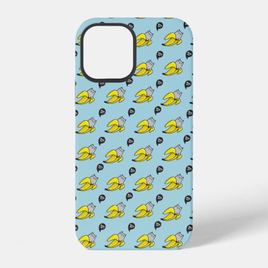 Kat in banaan iPhone hoesje (Achterkant)