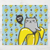 Kat in bananen bier etiket (Enkel label)