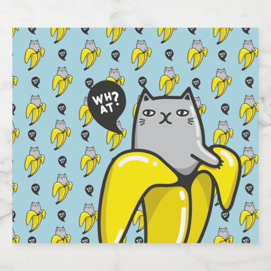 Kat in bananen bier etiket (Enkel label)