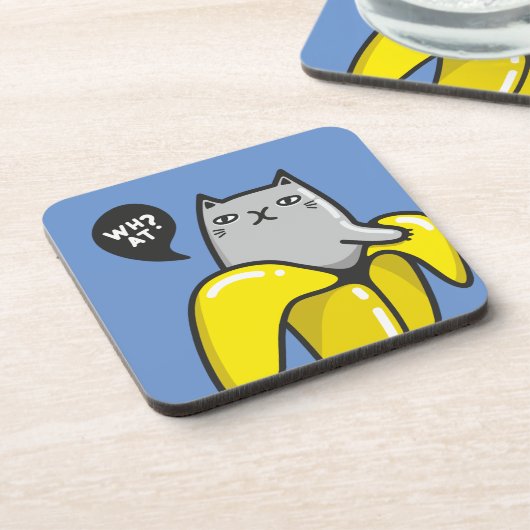 Kat in bananen bier onderzetter (Linkerzijde)