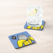 Kat in bananen bier onderzetter (Rechterzijde)