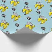 Kat in bananen cadeaupapier (Hoek)