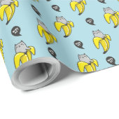 Kat in bananen cadeaupapier (Rol Hoek)