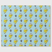 Kat in bananen cadeaupapier (Vlak)