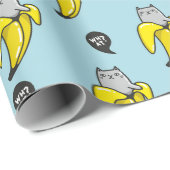 Kat in bananen cadeaupapier (Rol Hoek)