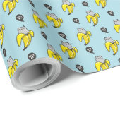 Kat in bananen cadeaupapier (Rol Hoek)