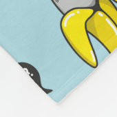 Kat in bananen fleece deken (Hoek)