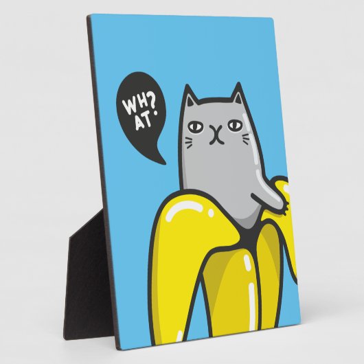 Kat in bananen fotoplaat (Zijkant)