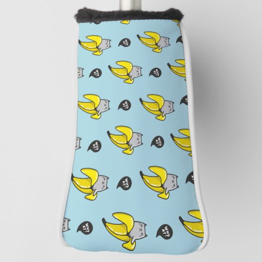 Kat in bananen golfheadcover (Draai 90)