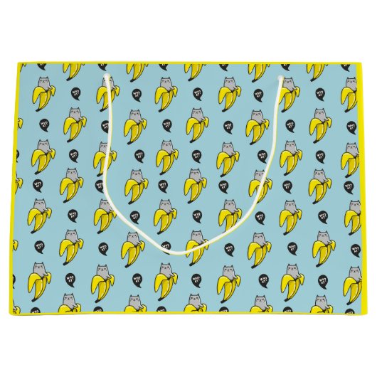 Kat in bananen groot cadeauzakje (Voorkant)