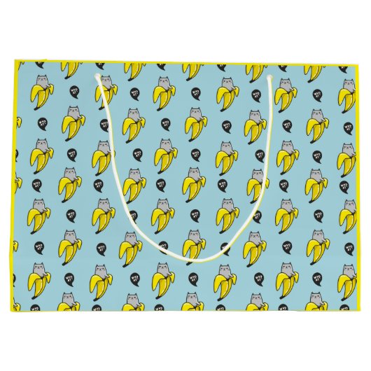 Kat in bananen groot cadeauzakje (Achterkant)
