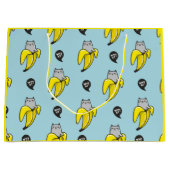 Kat in bananen groot cadeauzakje (Voorkant)