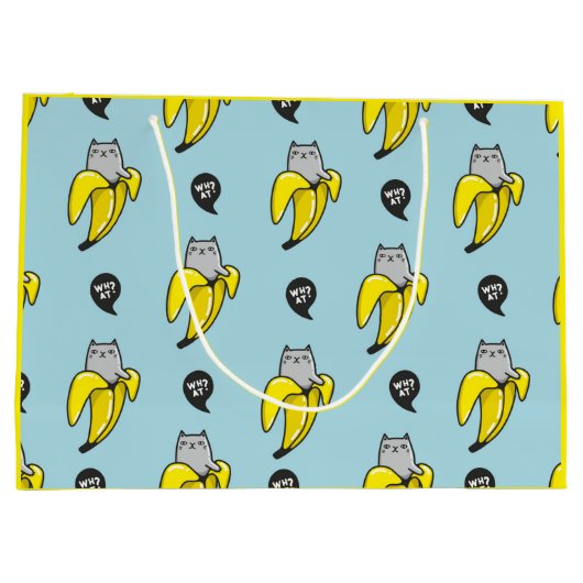Kat in bananen groot cadeauzakje (Achterkant)