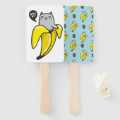 Kat in bananen handwaaier (Voorkant en achterkant)