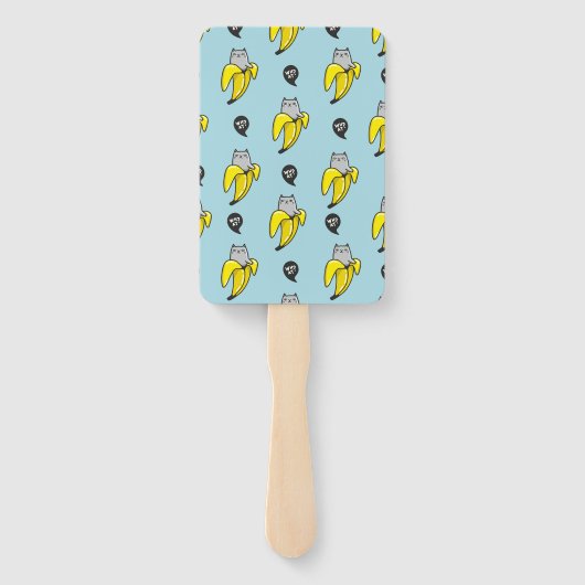 Kat in bananen handwaaier (Achterkant)