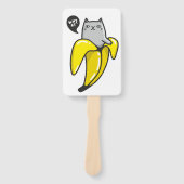 Kat in bananen handwaaier (Voorkant)