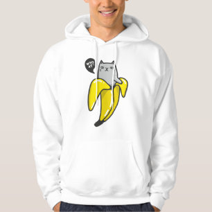 Kat in bananen hoodie