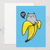 Kat in bananen kaart (Voorkant / Achterkant)