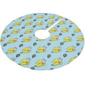 Kat in bananen kerstboom rok (Gekanteld)