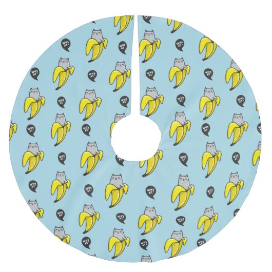 Kat in bananen kerstboom rok (Voorkant)