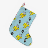 Kat in bananen kleine kerstsok (Voorkant (Hangend))