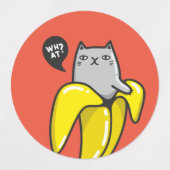 Kat in bananen labels (Design 2)