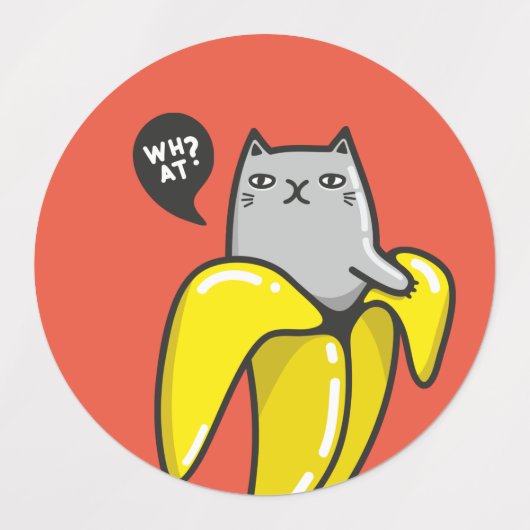 Kat in bananen labels (Design 2)