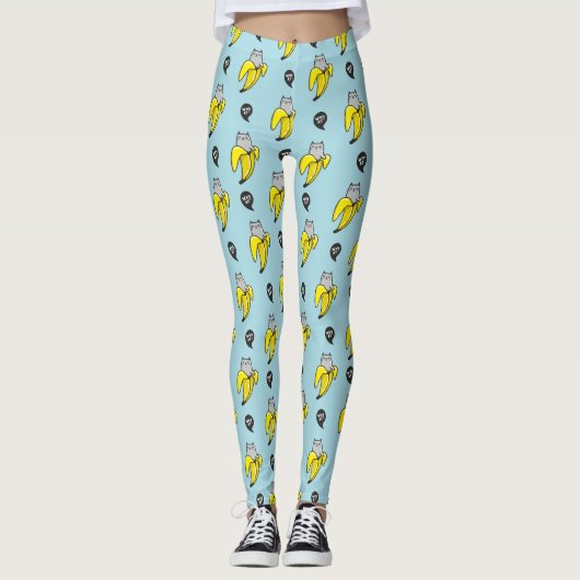 Kat in bananen leggings (Voorkant)