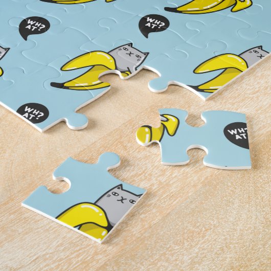 Kat in bananen legpuzzel (Zijkant)