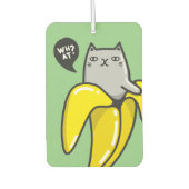Kat in bananen luchtverfrisser (Voorkant)