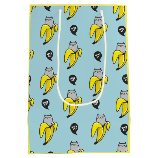 Kat in bananen medium cadeauzakje (Achterkant)