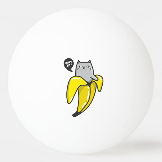 Kat in bananen pingpongbal (Voorkant)