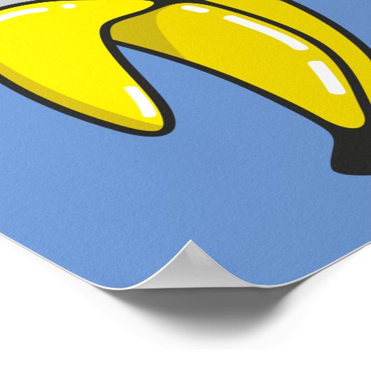 Kat in bananen poster (Hoek)