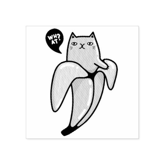 Kat in bananen rubberstempel (Afrduk)