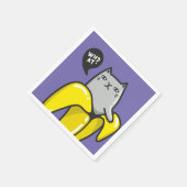 Kat in bananen servet (Hoek)