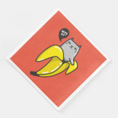 Kat in bananen servet (Hoek)
