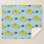 Kat in bananen sherpa deken (Voorkant (horizontaal))