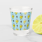 Kat in bananen shot glas (Voorkant)