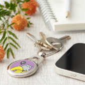 Kat in bananen sleutelhanger (Zijkant)