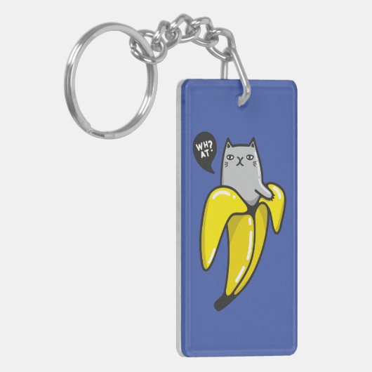 Kat in bananen sleutelhanger (Voorkant Links)