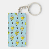 Kat in bananen sleutelhanger (achterkant)