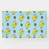 Kat in bananen spandoek (Horizontaal)