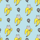 Kat in bananen sticker (Voorkant)