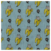 Kat in bananen stof (Close Up)