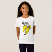 Kat in bananen t-shirt (Voorkant volledig)